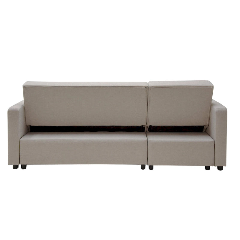 Divano letto e chaise longue reversibili ampi 82"