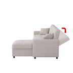 Divano letto e chaise longue reversibili ampi 82"
