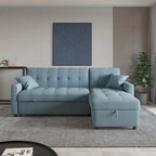 Divano letto e chaise longue reversibili ampi 82"