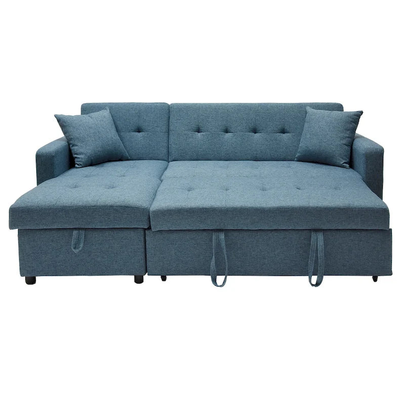 Divano letto e chaise longue reversibili ampi 82"