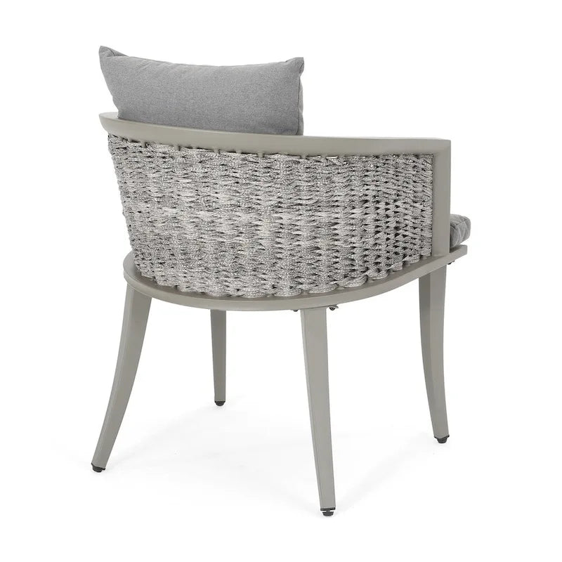 Pebble Outdoor Boho Poltrona Club in Rattan con Cuscini (Set di 2) di Christopher Knight Home