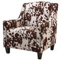 Poltrona da club Elysabeth in velluto con stampa "Cow Print" di Christopher Knight Home - 32.75L x 29.25W x 37.5H
