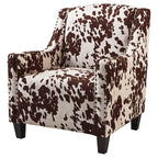 Poltrona da club Elysabeth in velluto con stampa "Cow Print" di Christopher Knight Home - 32.75L x 29.25W x 37.5H