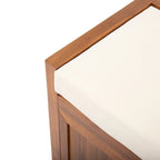 Panca contenitore Cantebella moderna in legno di acacia con cuscino di Christopher Knight Home