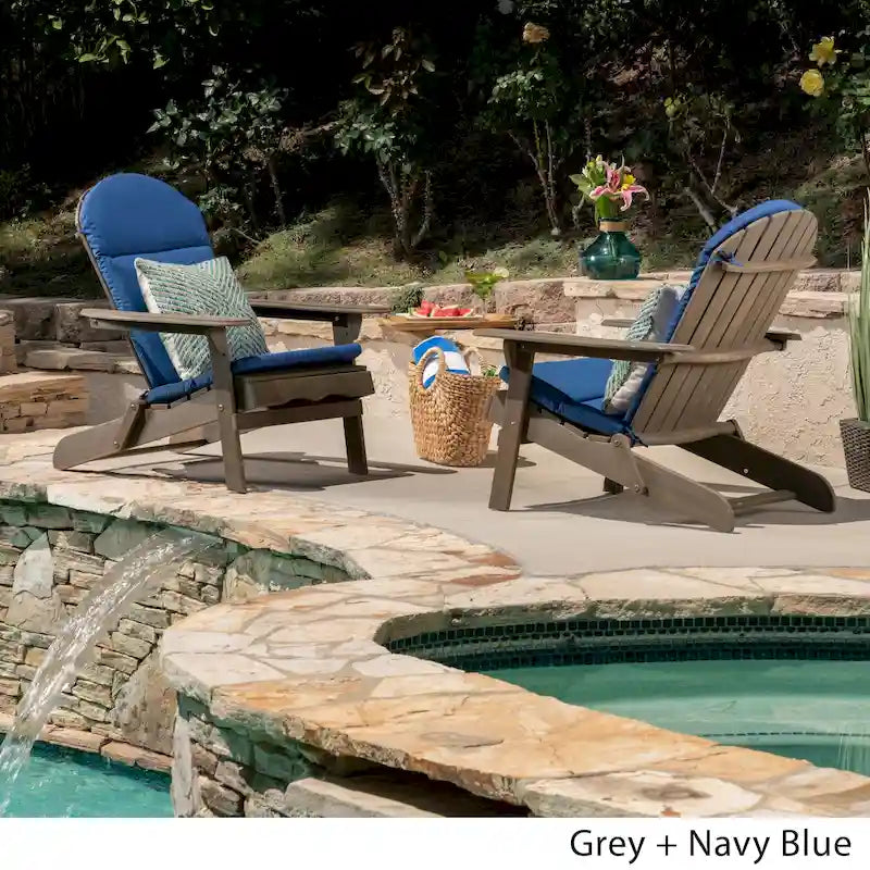 Sedie Adirondack pieghevoli da esterno in legno di acacia Malibu (set da 2) di Christopher Knight Home