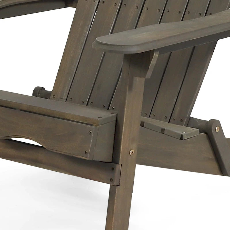 Sedie Adirondack pieghevoli da esterno in legno di acacia Malibu (set da 2) di Christopher Knight Home