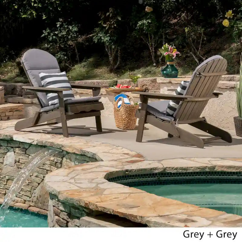 Sedie Adirondack pieghevoli da esterno in legno di acacia Malibu (set da 2) di Christopher Knight Home