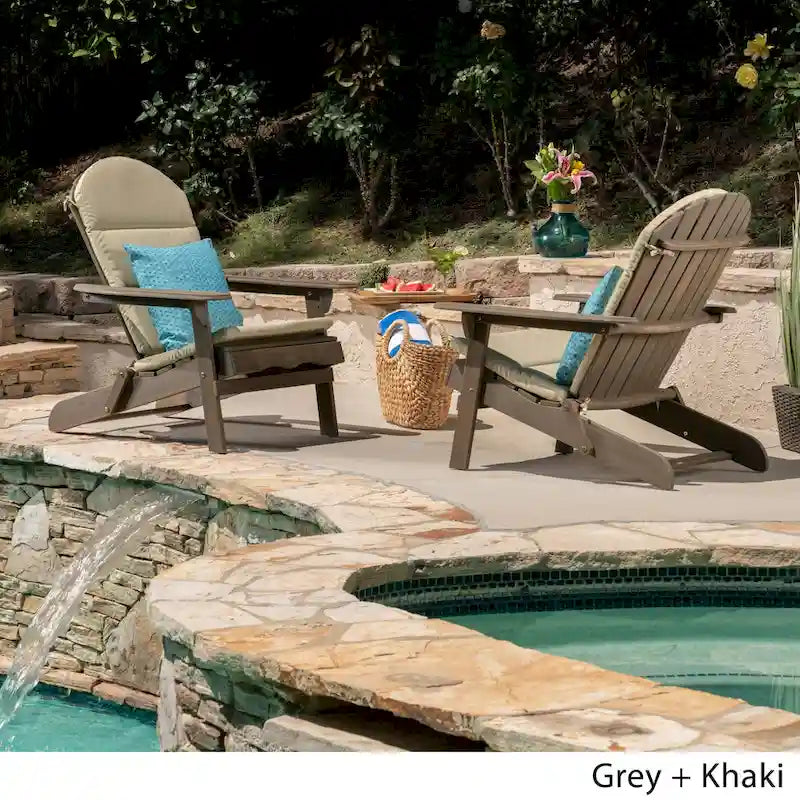 Sedie Adirondack pieghevoli da esterno in legno di acacia Malibu (set da 2) di Christopher Knight Home