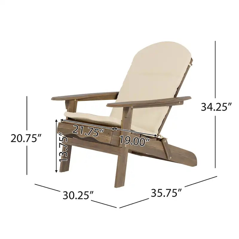 Sedie Adirondack pieghevoli da esterno in legno di acacia Malibu (set da 2) di Christopher Knight Home