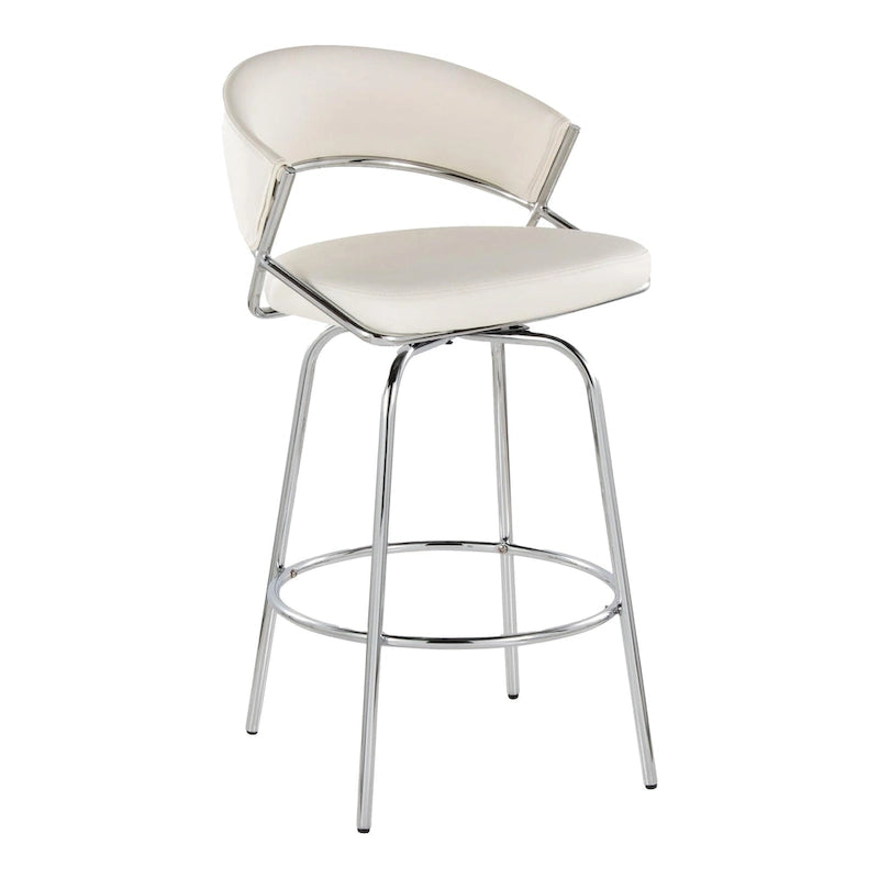 Silver Orchid Tatyana 26 sgabello da banco imbottito con gambe in metallo (set da 2)