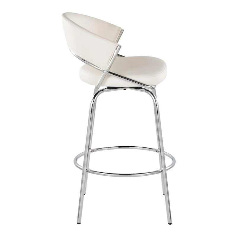 Silver Orchid Tatyana 26 sgabello da banco imbottito con gambe in metallo (set da 2)