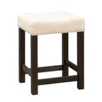 Sgabello da console imbottito Heatherbrook grigio carbone e cenere