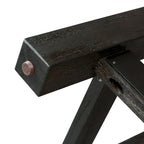 Sgabello da console imbottito Heatherbrook grigio carbone e cenere