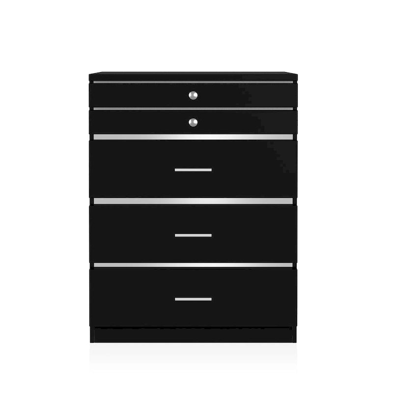 Armadio portagioie a 5 cassetti Mary Glam con feltro di Furniture of America