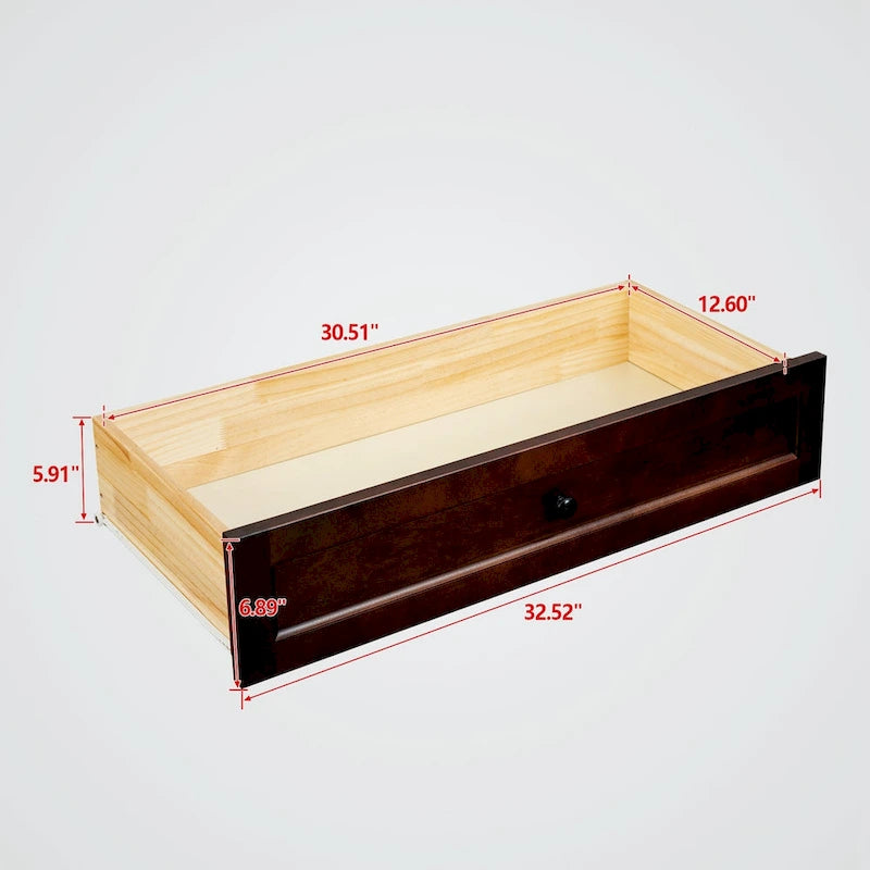Cassettiera a 6 cassetti in legno massello laccato