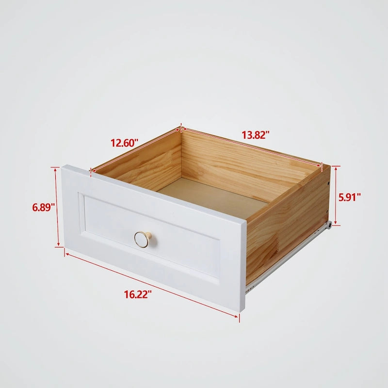 Cassettiera a 6 cassetti in legno massello laccato