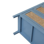 Mobiletto contenitore in rattan a 3 cassetti per camera da letto e soggiorno
