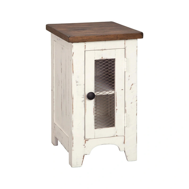 Tavolino da salotto Wystfield – Bianco/Marrone
