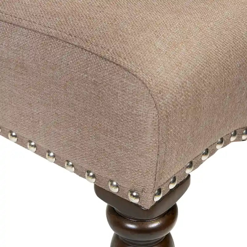 Sedie da pranzo Ketz in tessuto color tortora (set da 2) di Furniture of America