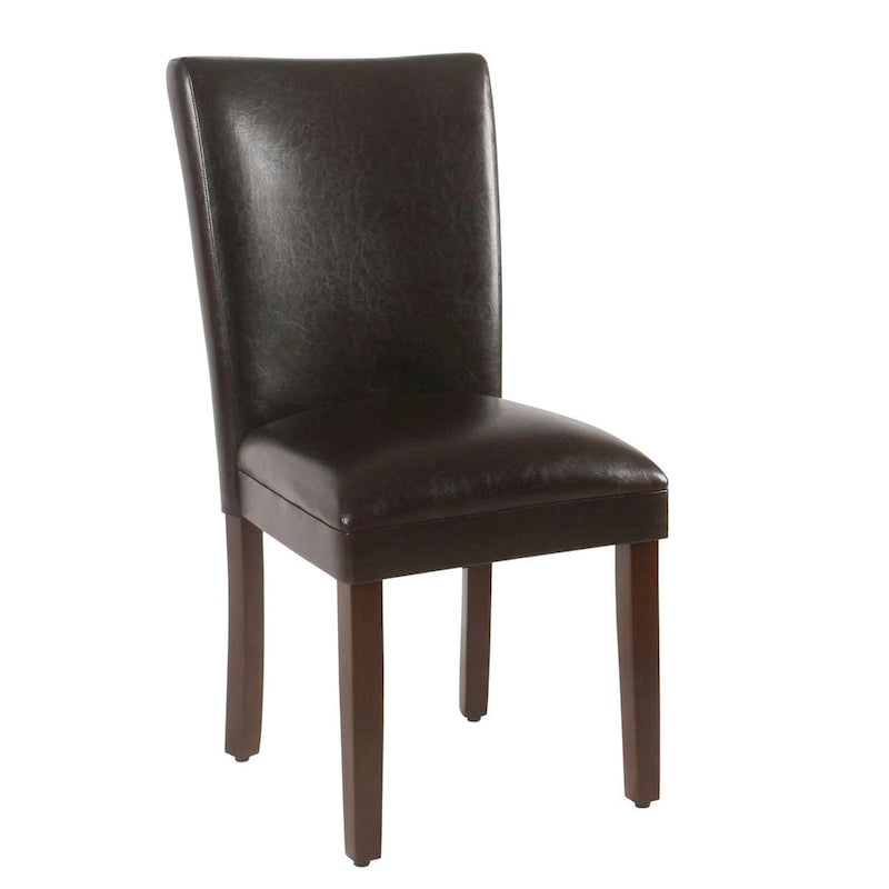 Homepop Parsons Dining Chair - Ecopelle Marrone - set da 2