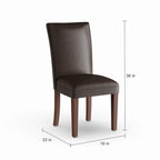 Homepop Parsons Dining Chair - Ecopelle Marrone - set da 2