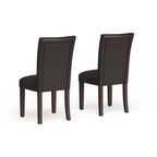 Homepop Parsons Dining Chair - Ecopelle Marrone - set da 2