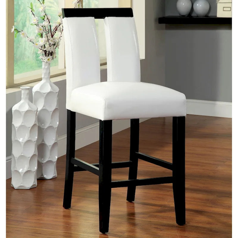 Set da pranzo 9 pezzi in legno nero Blanton Modern ad altezza bancone di Furniture of America