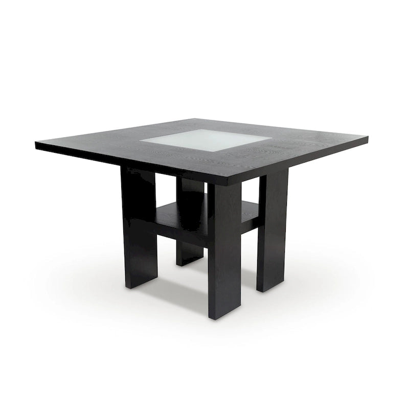 Set da pranzo 9 pezzi in legno nero Blanton Modern ad altezza bancone di Furniture of America