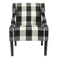 Poltrona accent HomePop Modern Swoop - Plaid nero