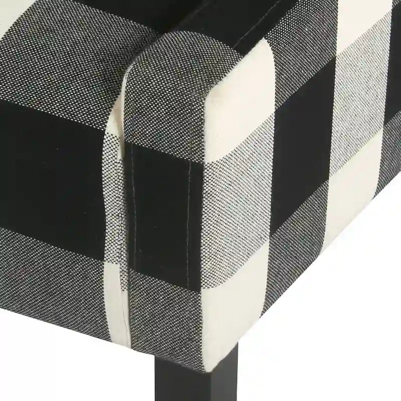 Poltrona accent HomePop Modern Swoop - Plaid nero