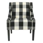 Poltrona accent HomePop Modern Swoop - Plaid nero
