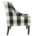 Poltrona accent HomePop Modern Swoop - Plaid nero