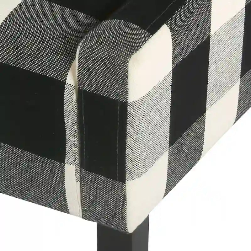 Poltrona accent HomePop Modern Swoop - Plaid nero