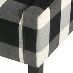 Poltrona accent HomePop Modern Swoop - Plaid nero