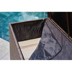 Contenitore in vimini per cuscini da esterno Box da patio in vimini di Moda Furnishings