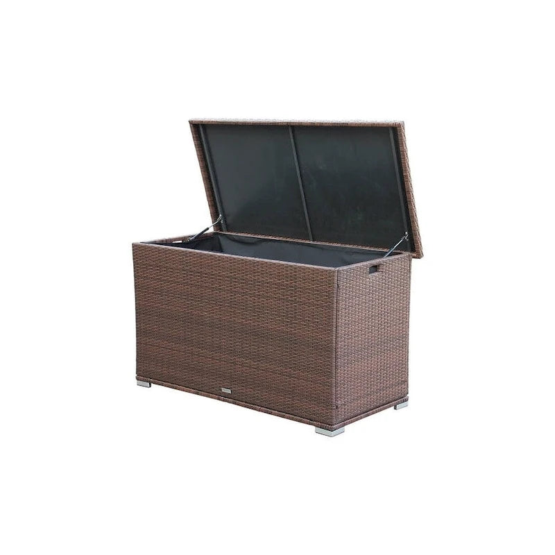 Contenitore in vimini per cuscini da esterno Box da patio in vimini di Moda Furnishings
