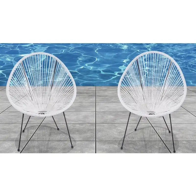 Sedie Acapulco bianche (set da 2) di alta qualità
