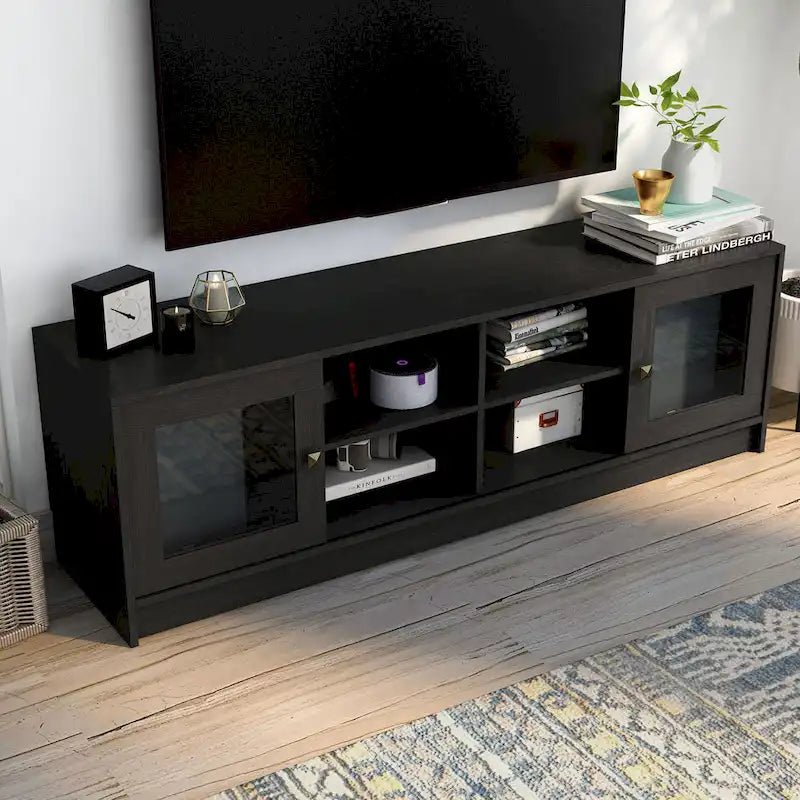 Mobile porta TV Denhour DH BASIC Transitional Espresso da 62 pollici con contenitore