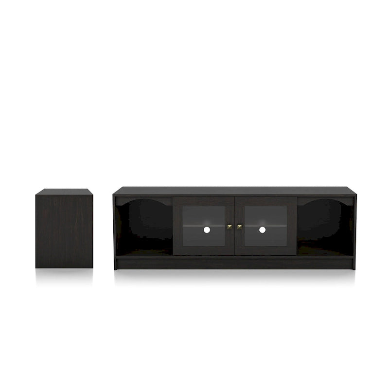 Mobile porta TV Denhour DH BASIC Transitional Espresso da 62 pollici con contenitore