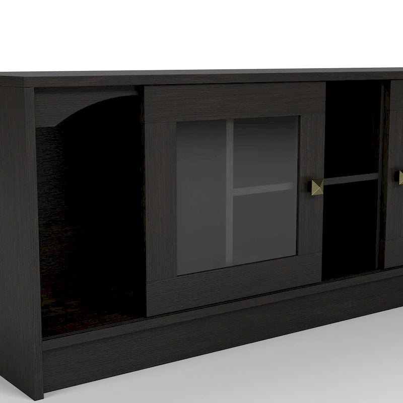 Mobile porta TV Denhour DH BASIC Transitional Espresso da 62 pollici con contenitore