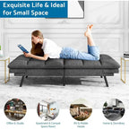 Divano Futon Letto in Memory Foam con Schienale Diviso Regolabile per Spazi Piccoli