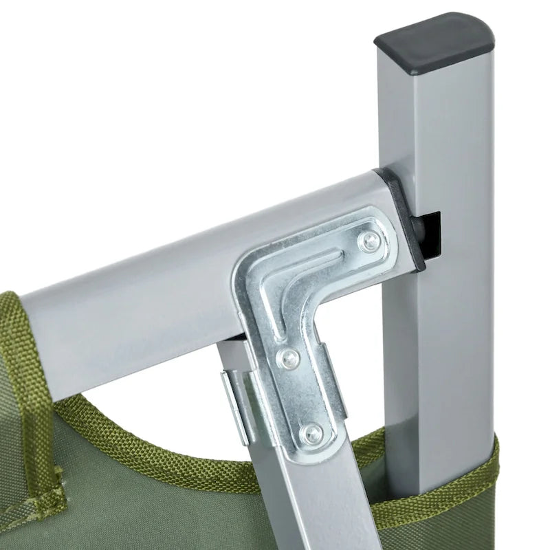Outsunny Brandina da Campeggio, Set Letto Pieghevole da Esterno con Materasso, Sacco a Pelo, Cuscino e Borsa per il Trasporto, Comoda e Portatile