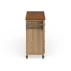 Carrello da cucina a 4 cassetti Copper Grove Puff Island con finitura naturale