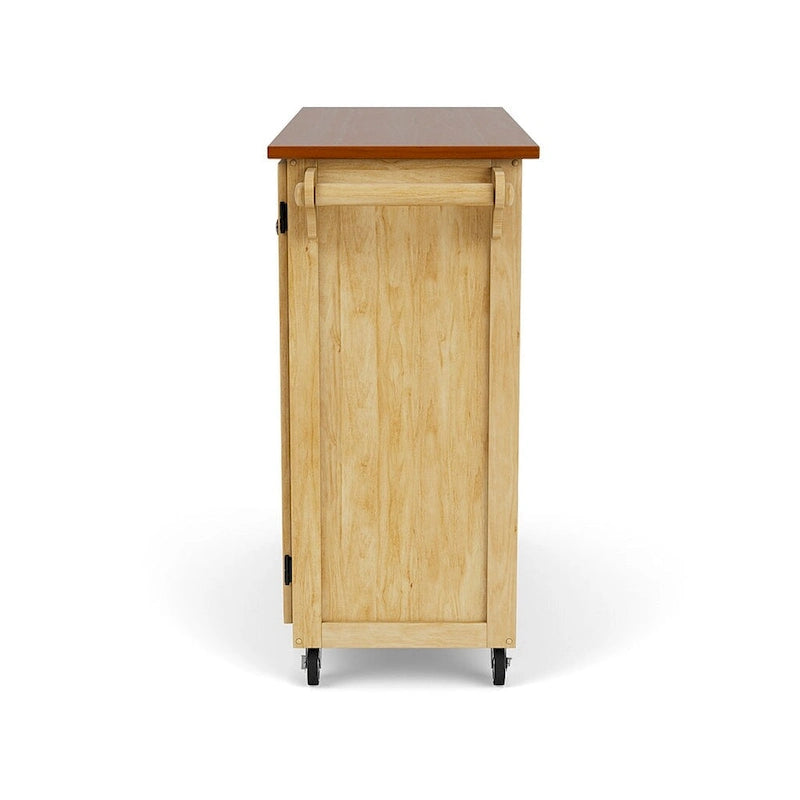 Carrello da cucina a 4 cassetti Copper Grove Puff Island con finitura naturale