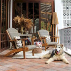 Sedia Adirondack da Esterni Cambridge Casual Auburn in Teak con Rivestimento
