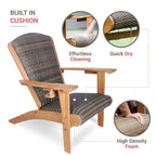 Sedia Adirondack da Esterni Cambridge Casual Auburn in Teak con Rivestimento