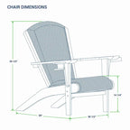 Sedia Adirondack da Esterni Cambridge Casual Auburn in Teak con Rivestimento