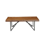 Tavolino da caffè/cocktail Alpine Furniture Live Edge - Noce chiaro - 50Lx25.5Px18A
