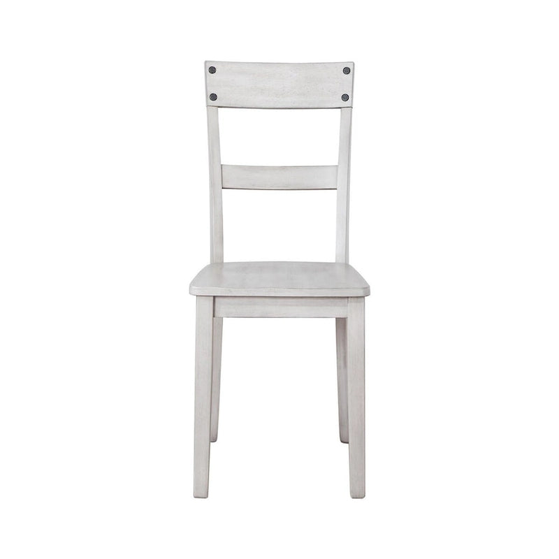 Sedia da sala da pranzo Loratti Rustic con finitura Grey Wash (Set di 2)