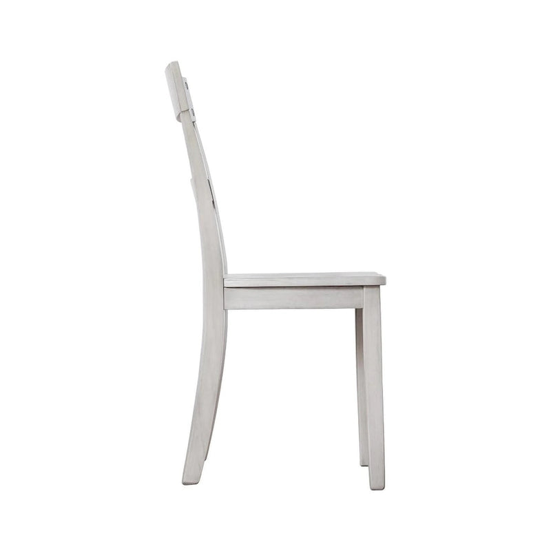 Sedia da sala da pranzo Loratti Rustic con finitura Grey Wash (Set di 2)